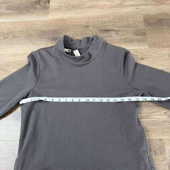 Free People Dress Womens Large Grey FP Mod Tunic Minimal Boho Modest Lagenlook - Picture 7 of 10